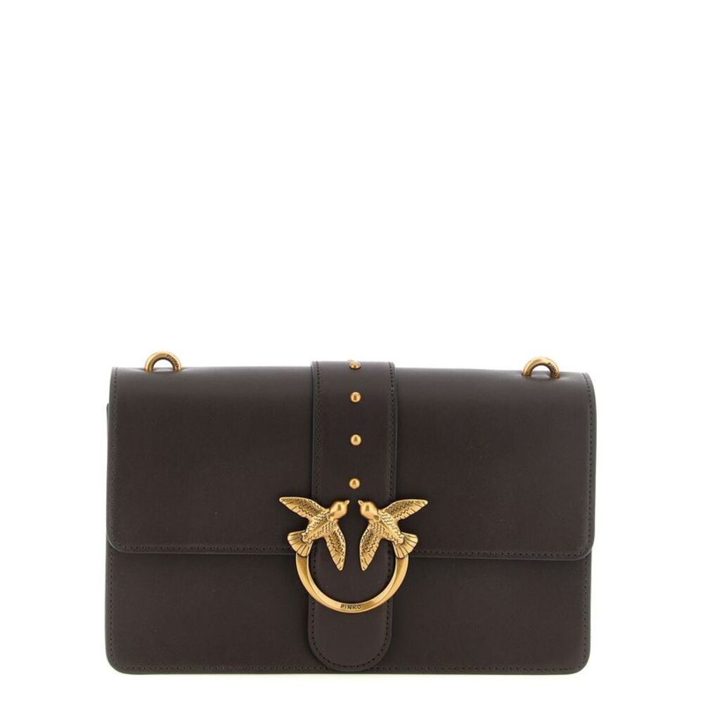 PINKO Brown Calfskin Crossbody Women's Bag